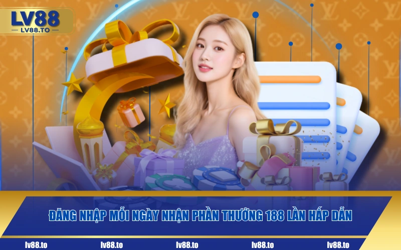 Đăng nhập mỗi ngày nhận phần thưởng 188 lần hấp dẫn