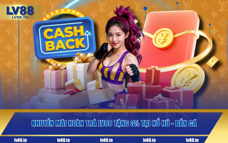 Khuyến mãi hoàn trả LV88 tặng 3% tại Nổ Hũ - Bắn Cá