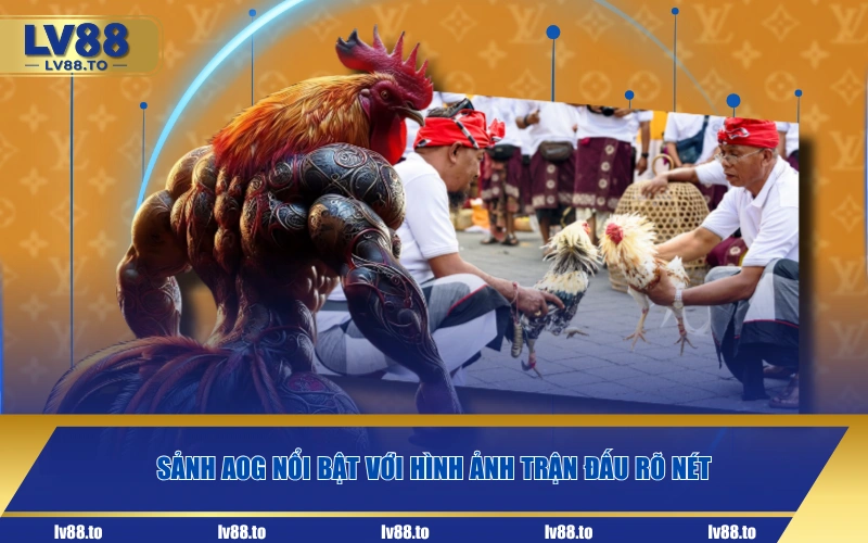 Sảnh AOG nổi bật với hình ảnh trận đấu rõ nét