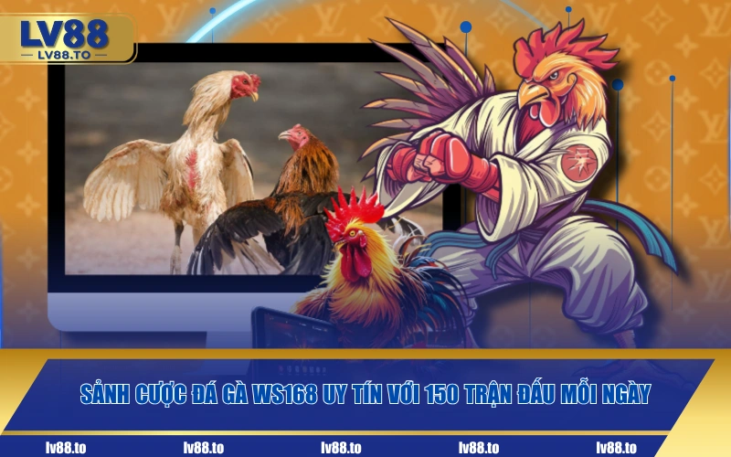 Sảnh cược đá gà WS168 uy tín với 150 trận đấu mỗi ngày